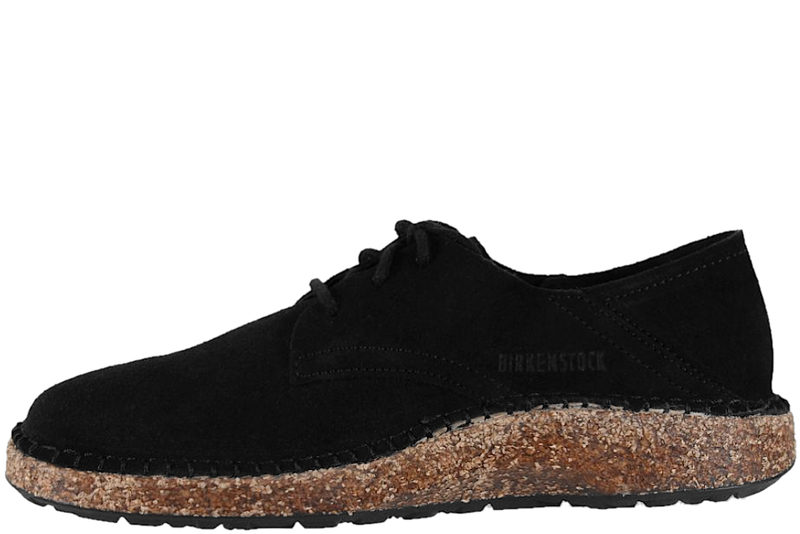 BIRKENSTOCK GARY SNØRESKO I SORT RUSKIND