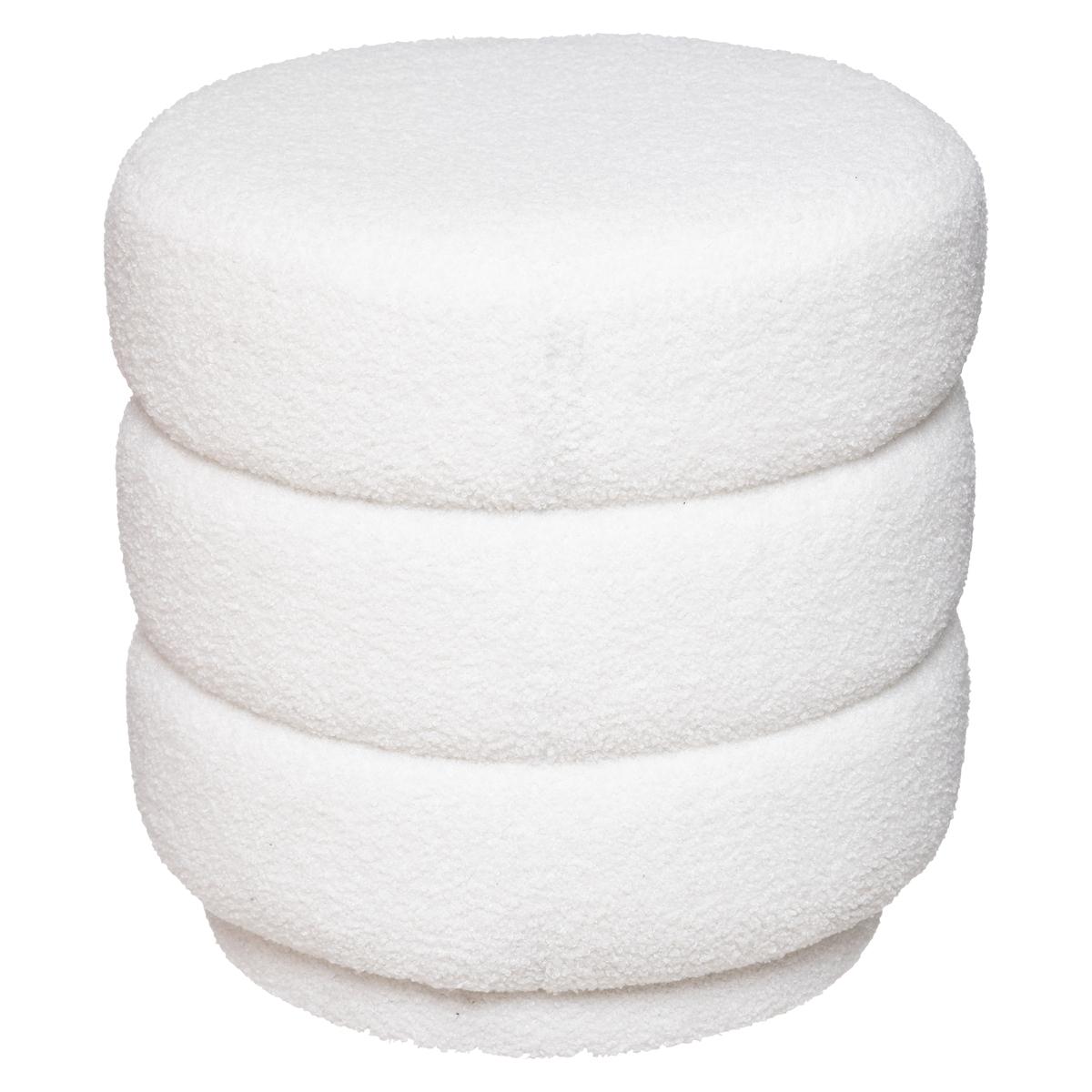 POUF BOUCLETTE SINAN BLANC