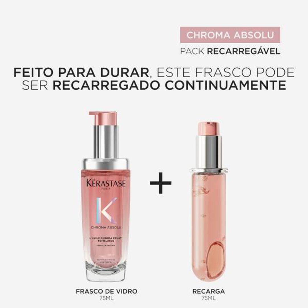 KERASTASE Chroma Absolu ÓLEO SUBLIMADOR DE BRILHO RECARREGÁVEL L'HUILE CHROMA ÉCLAT - 75ml