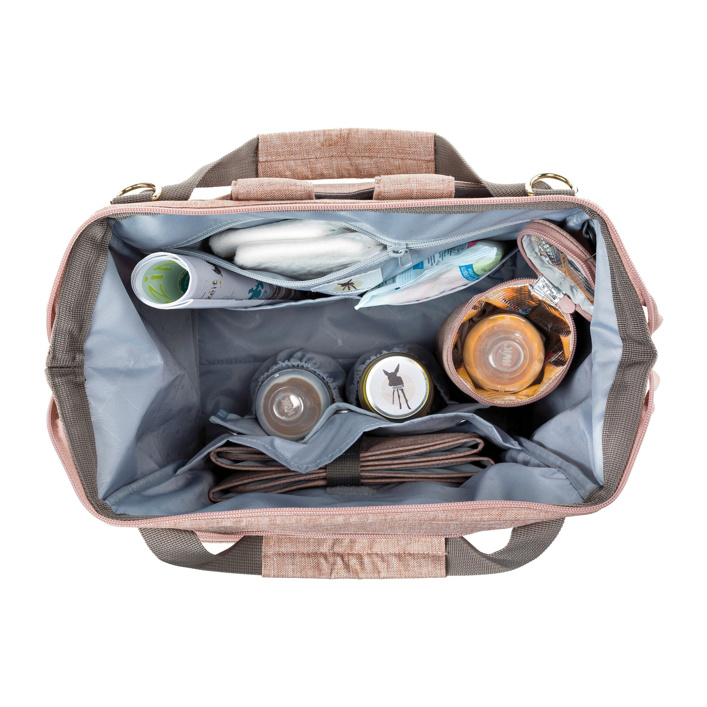Lässig - GLAM Wickelrucksack Goldie rose