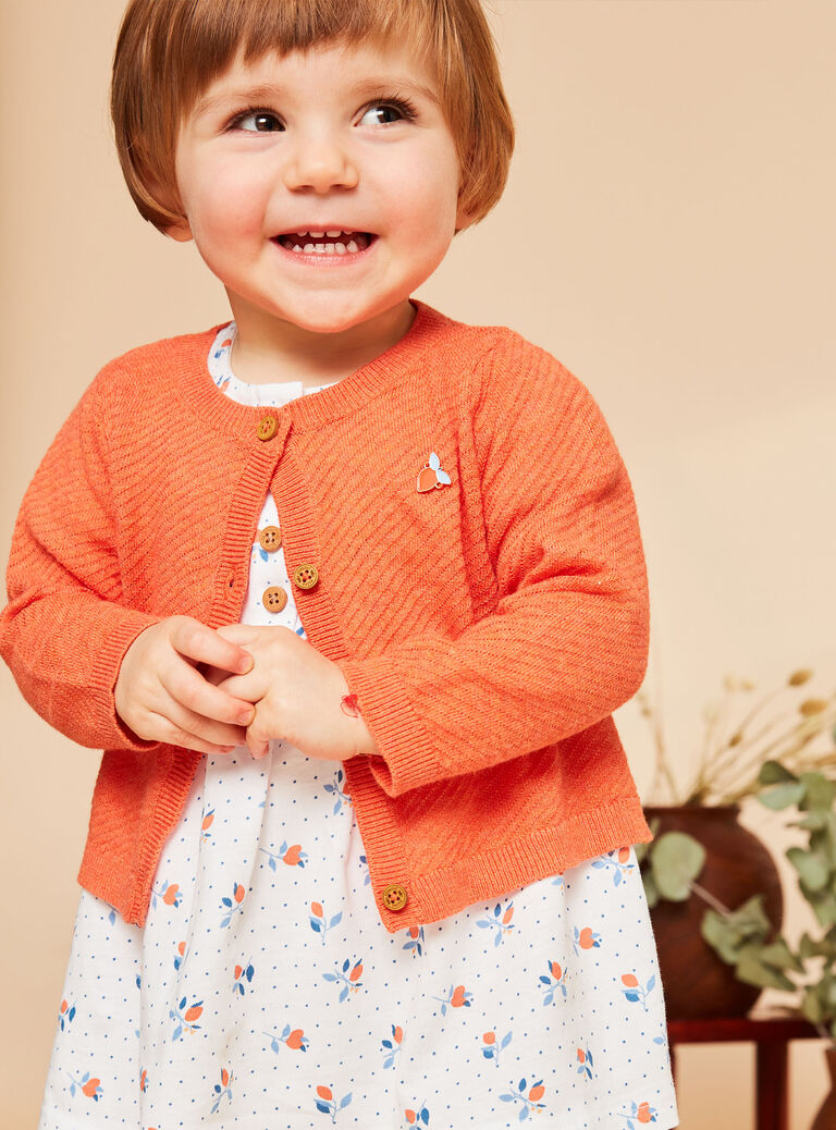Gilet papaye en tricot