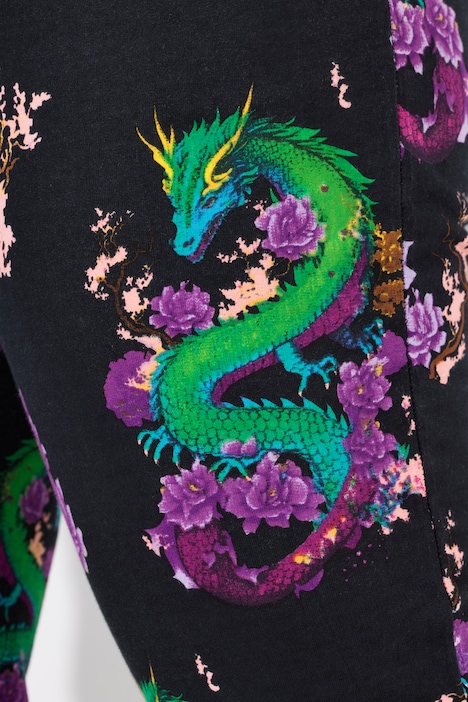 Jogginghose, Drachen-Muster, Elastikbund