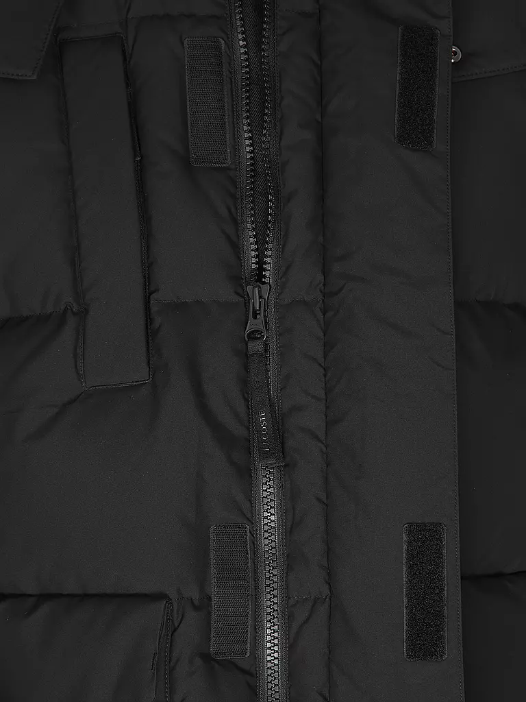 LACOSTE Daunensteppjacke schwarz