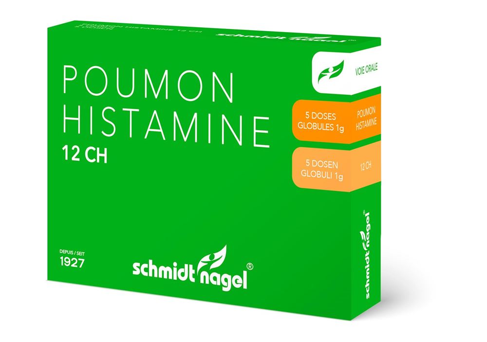 SCHMIDT-NAGEL Poumon histamine 12 CH<br>5 × 1 g, Globuli