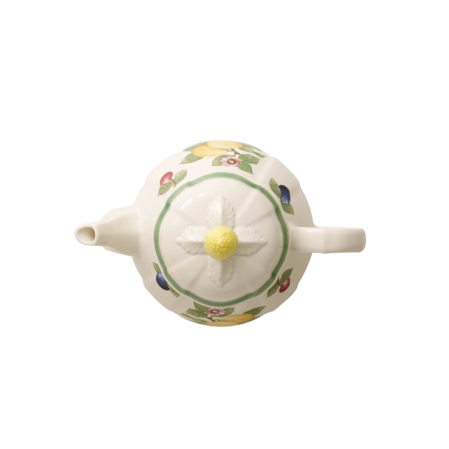 French Garden Teapot Multi-colored, 30.5 oz, Premium Porcelain