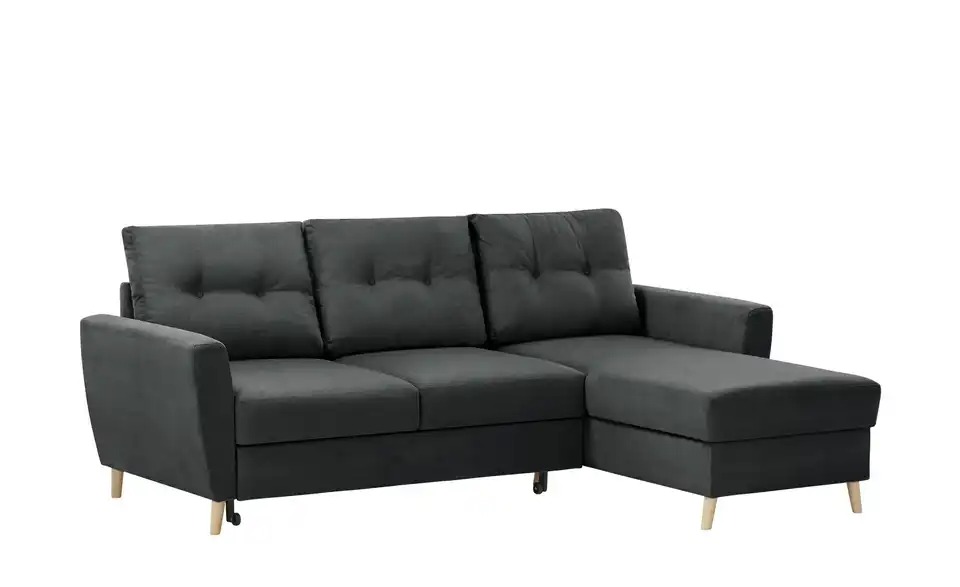 Ecksofa Carla Anthrazit, Dunkelgrau rechts