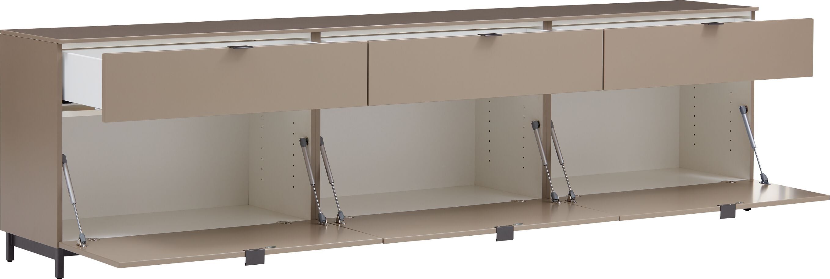 TILL Lowboard - Weiss / B: 196.0 cm x T: 41.0 cm x H: 67.0 cm