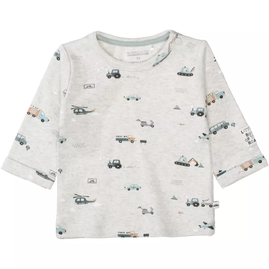 STACCATO Langarmshirt light grey melange
