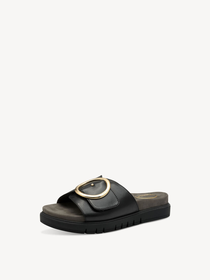 Leren Slipper - zwart