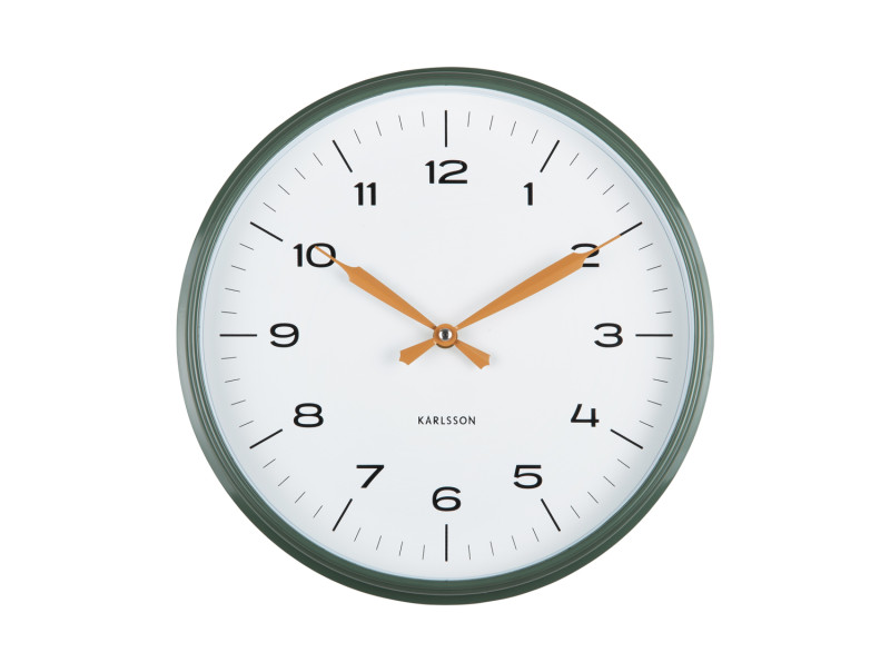Wall Clock Modern Factory KA6056BK Black & bright red