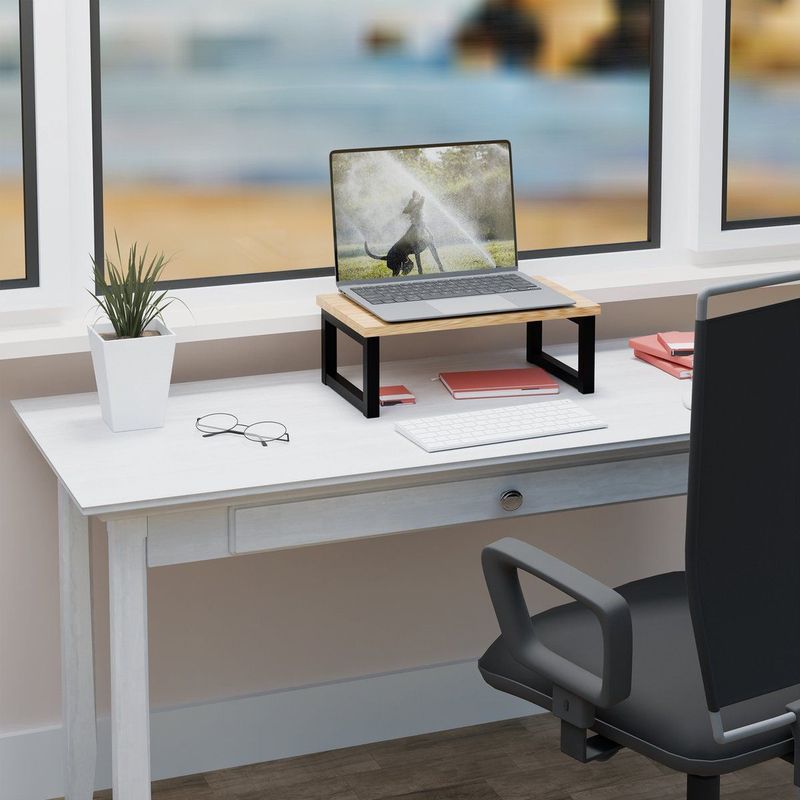 Relaxdays - Monitorverhoging - Bruin - Ergonomisch Ontwerp