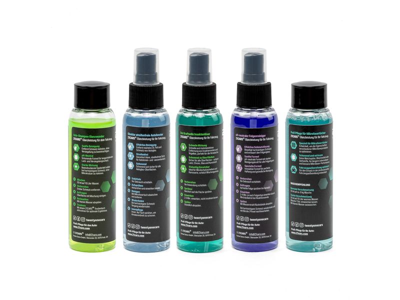 21CARS Starter-Set Ultimate Car Care Kit 5x 100 ml Professionelle Fahrzeugreinigung und Autopflege