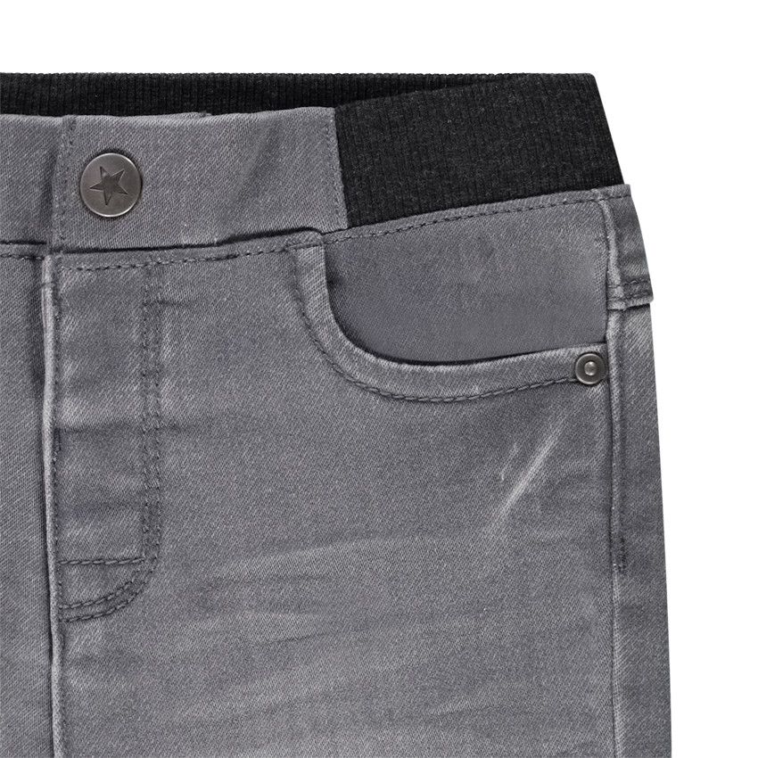 Pantalon effet jean uni pour bébé garçon - Gris chiné