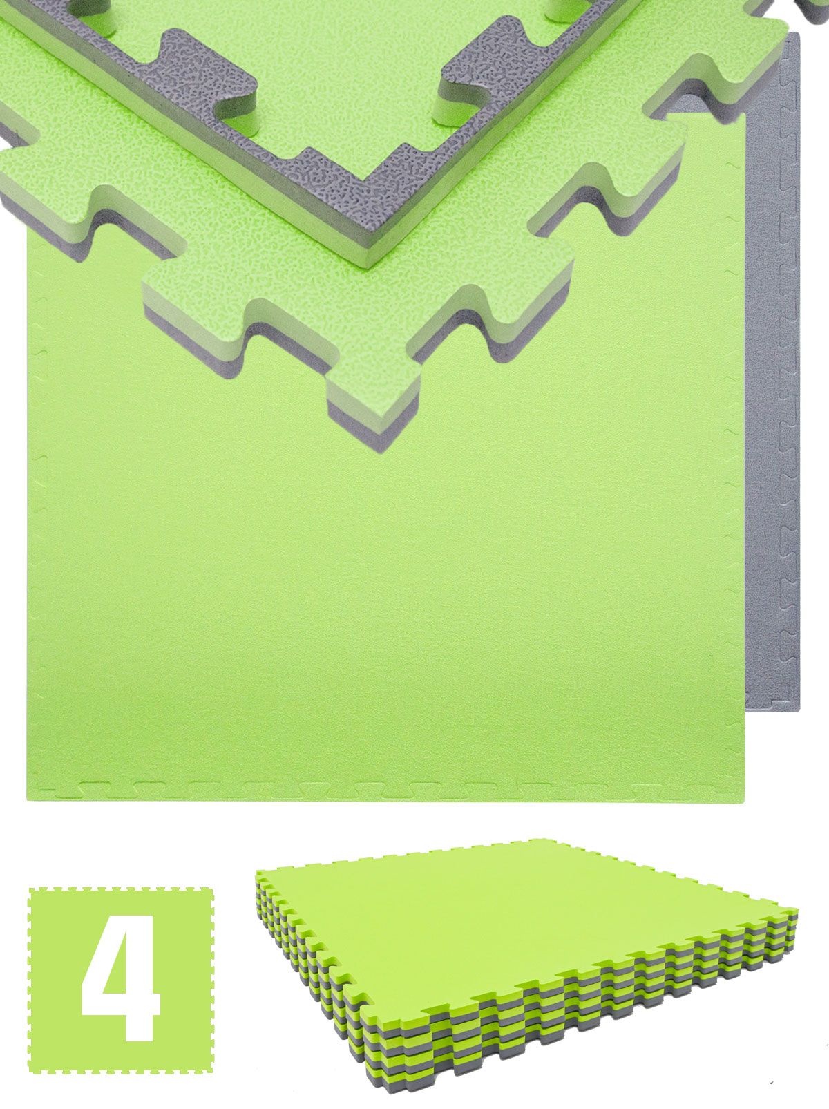 eyepower Fitnessmatte 4er Set 90x90x2 cm