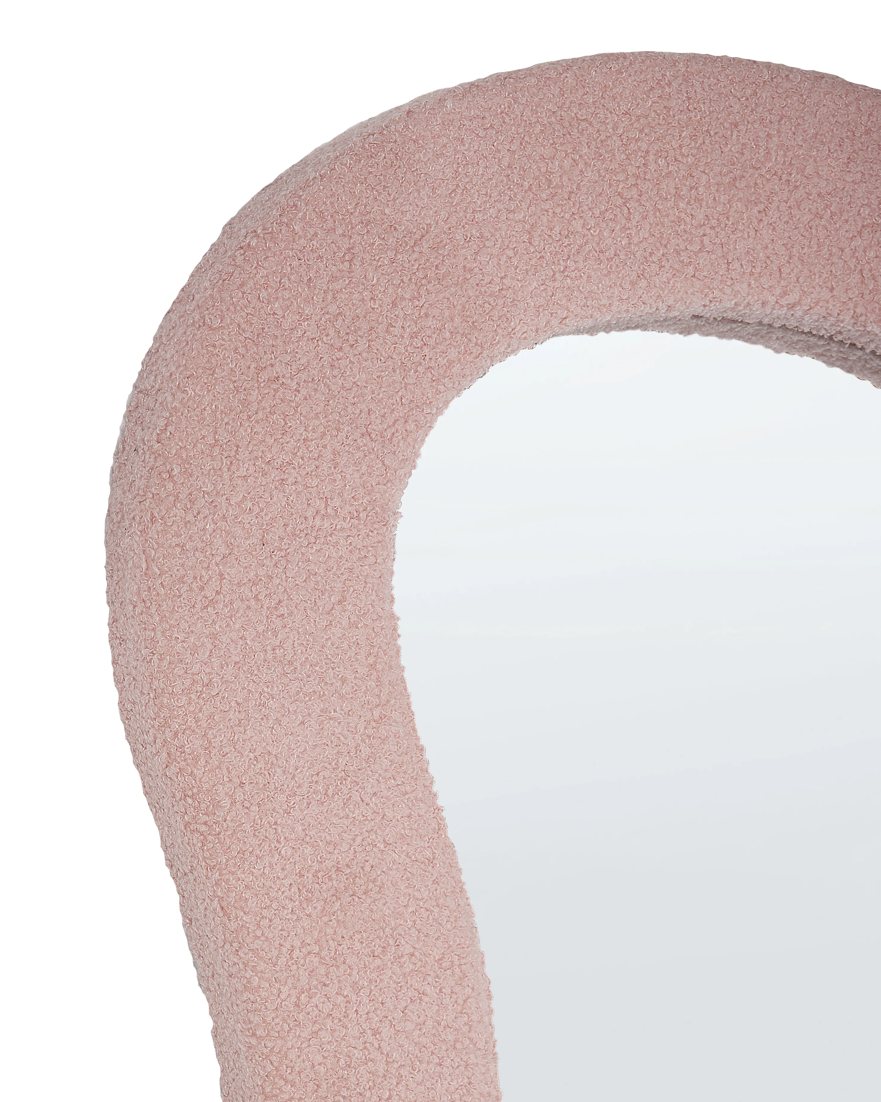Wandspiegel PLANCHEZ 70 cm 112 cm Bouclé Roze