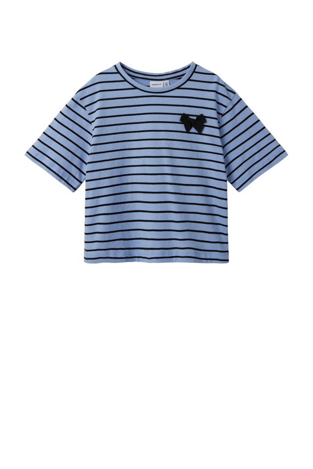 NAME IT gestreept T-shirt NKFHELLAMIA blauw/donkerblauw