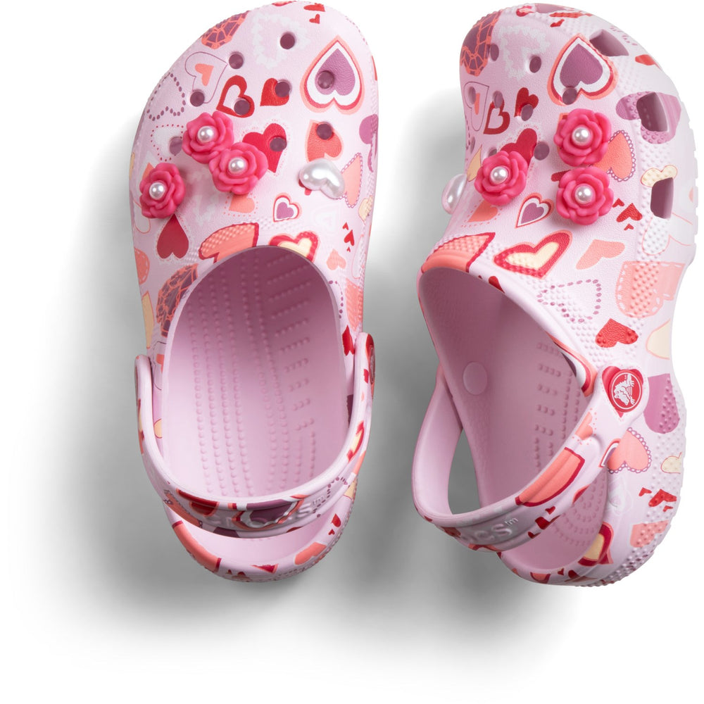 Køb Crocs Pink Milk/Hearts Classic VDay Clog K PkMk/Hts