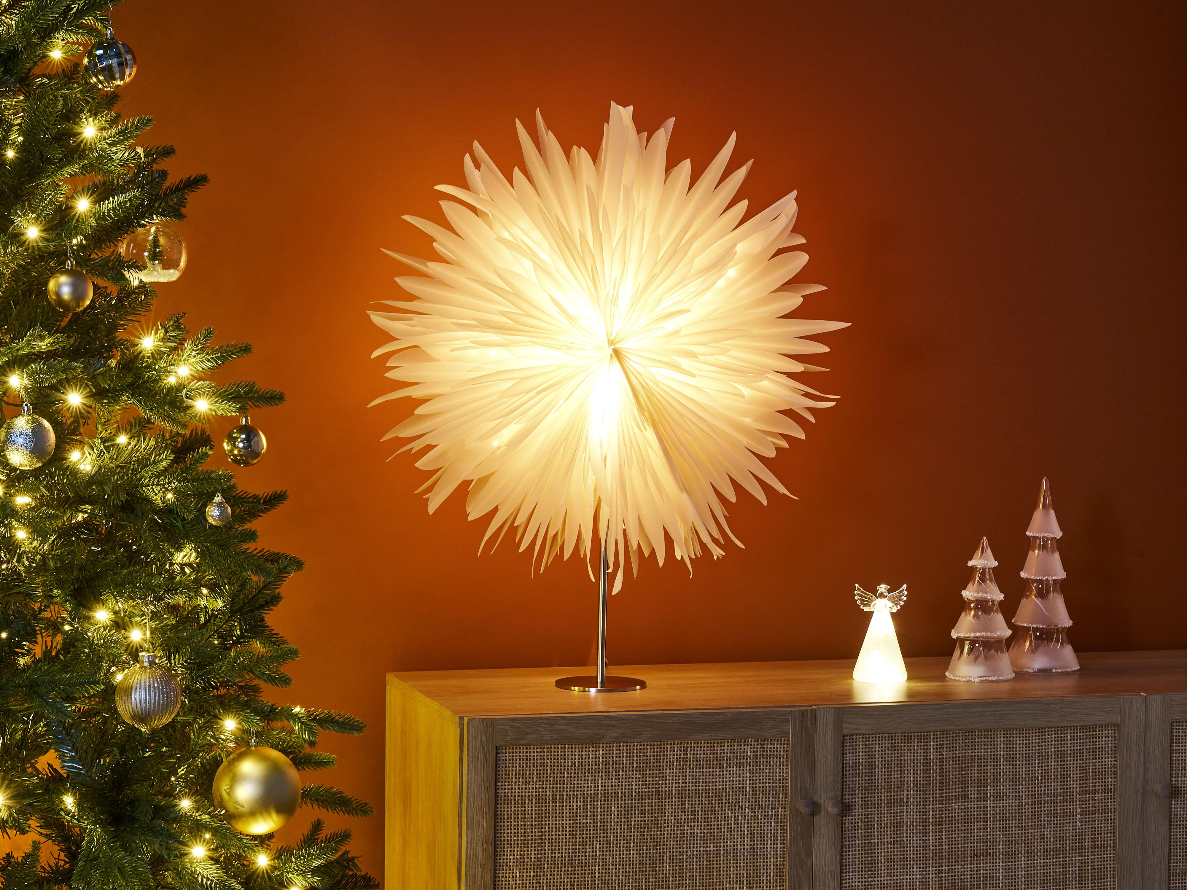 Kerstdecoratie Tafellamp SATOPANTH Ster 70 cm Wit