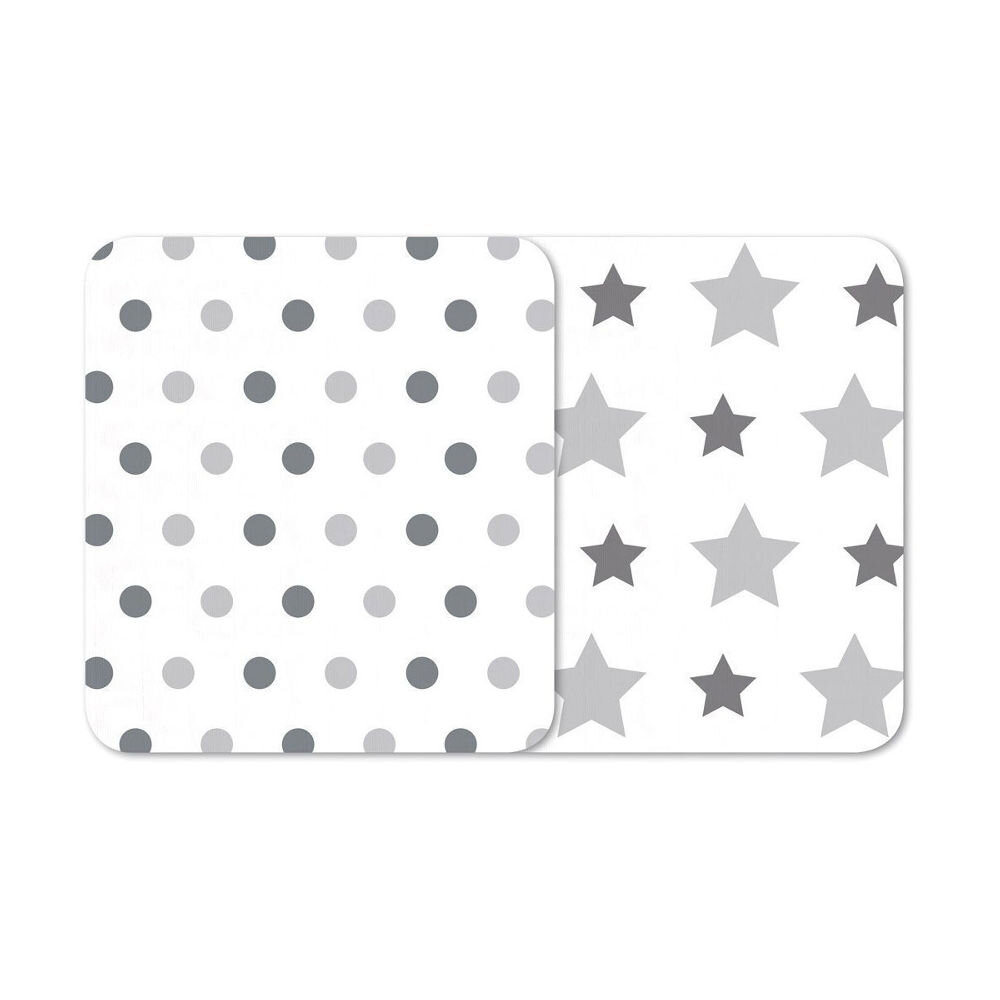Odenwälder BabyNest Odenwälder 10085-120 Doppelmull Windeln 2er Box Sterne/Tupfen silber