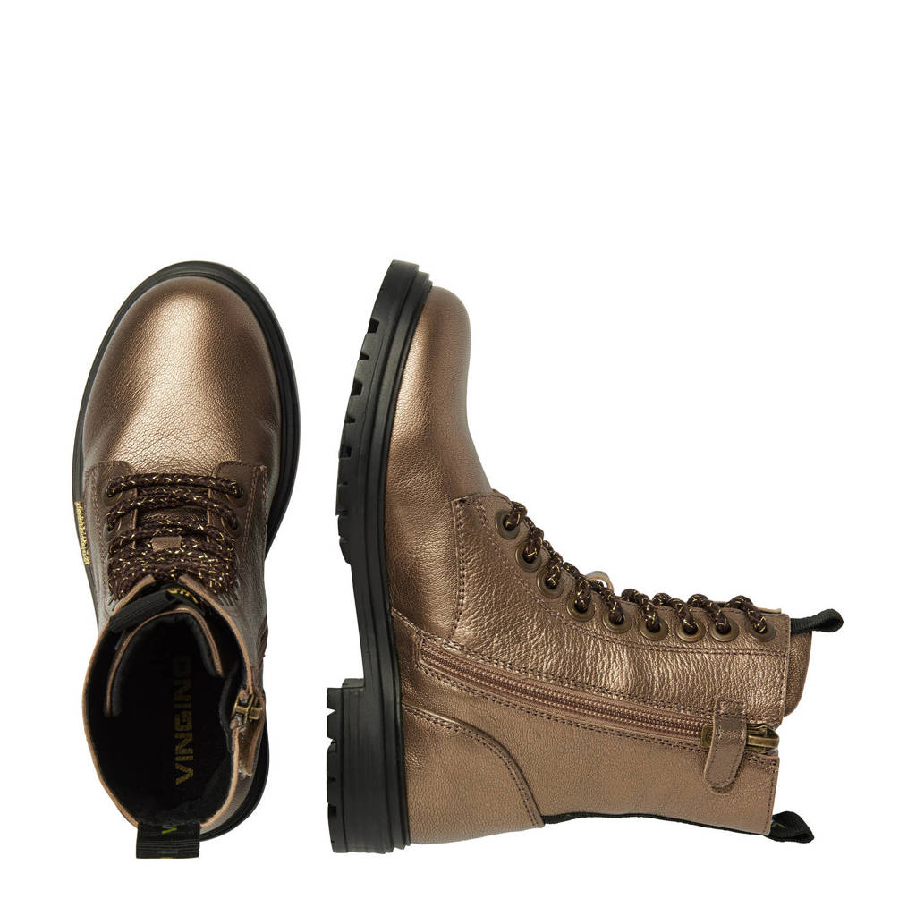 Vingino Julialeren veterboots brons