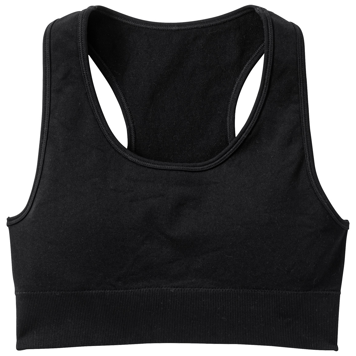 Beatwear Mädchen Sport-Bustier mit Rippstruktur schwarz