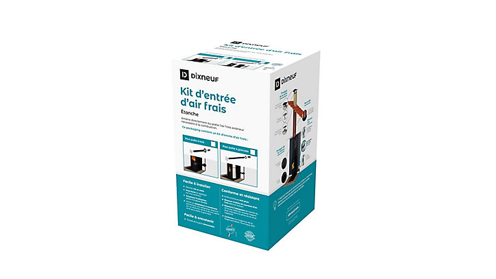 Kit entrée d'air frais étanche pour poêle à granulés