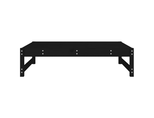 VIDAXL - Pouf Repose-pied de jardin 120x80 cm noir bois de pin massif