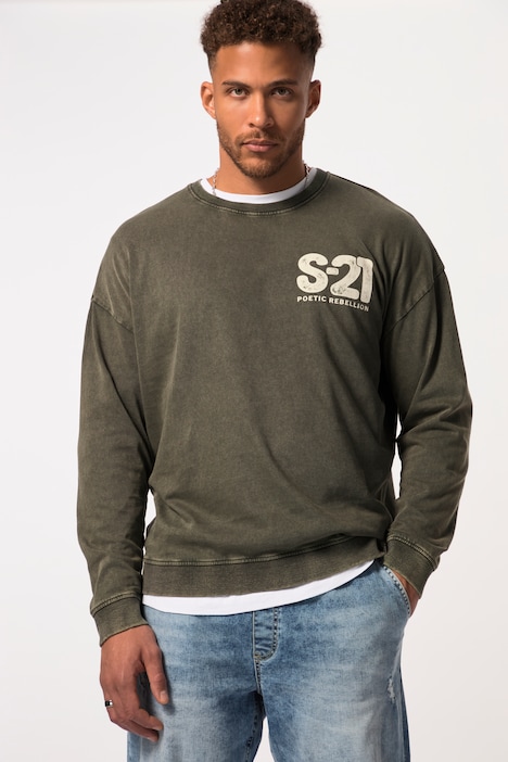 STHUGE Langarmshirt, oversized, Vintage Look, bis 8 XL