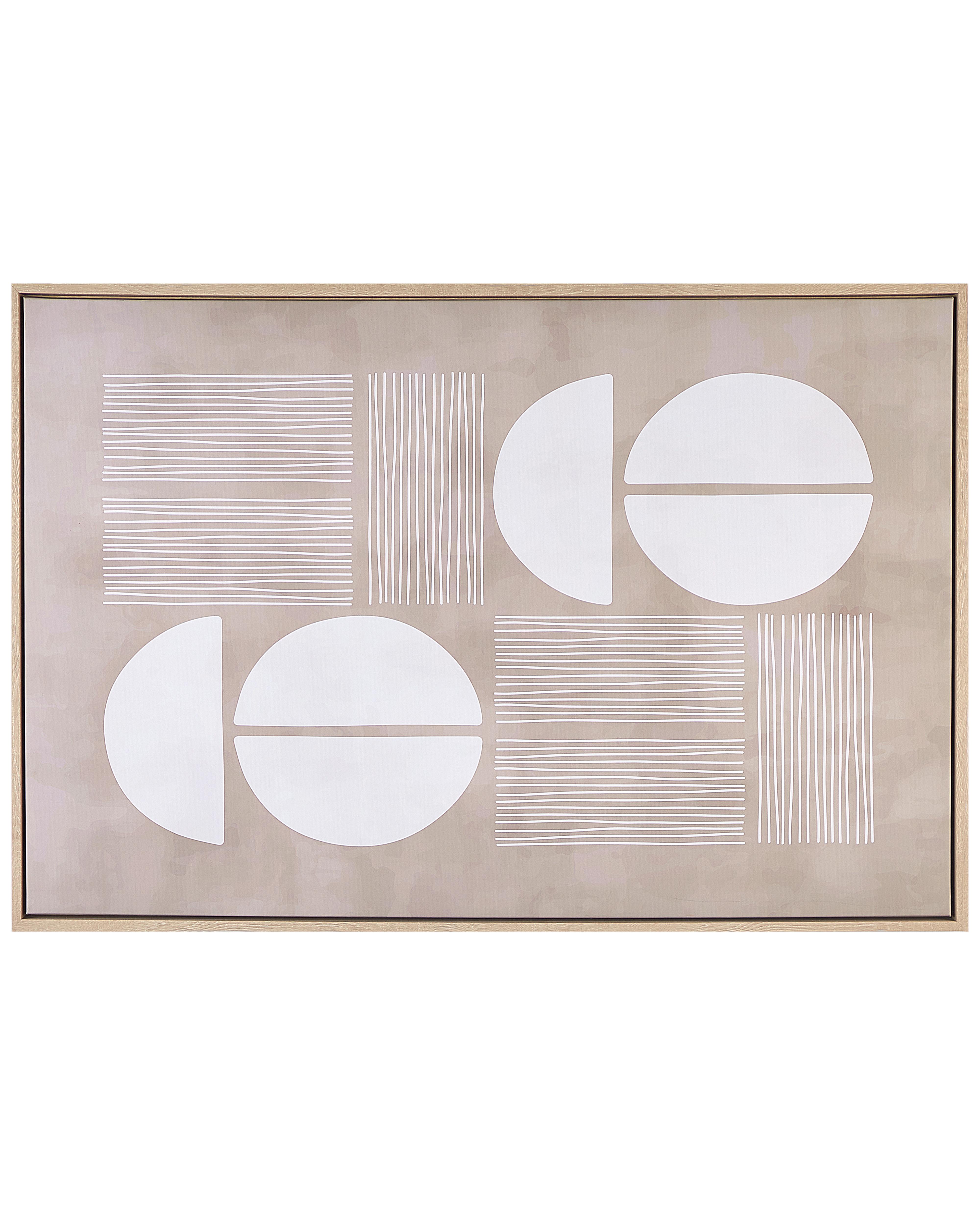 Canvas RACALE Abstract motief 63 x 93 cm Beige