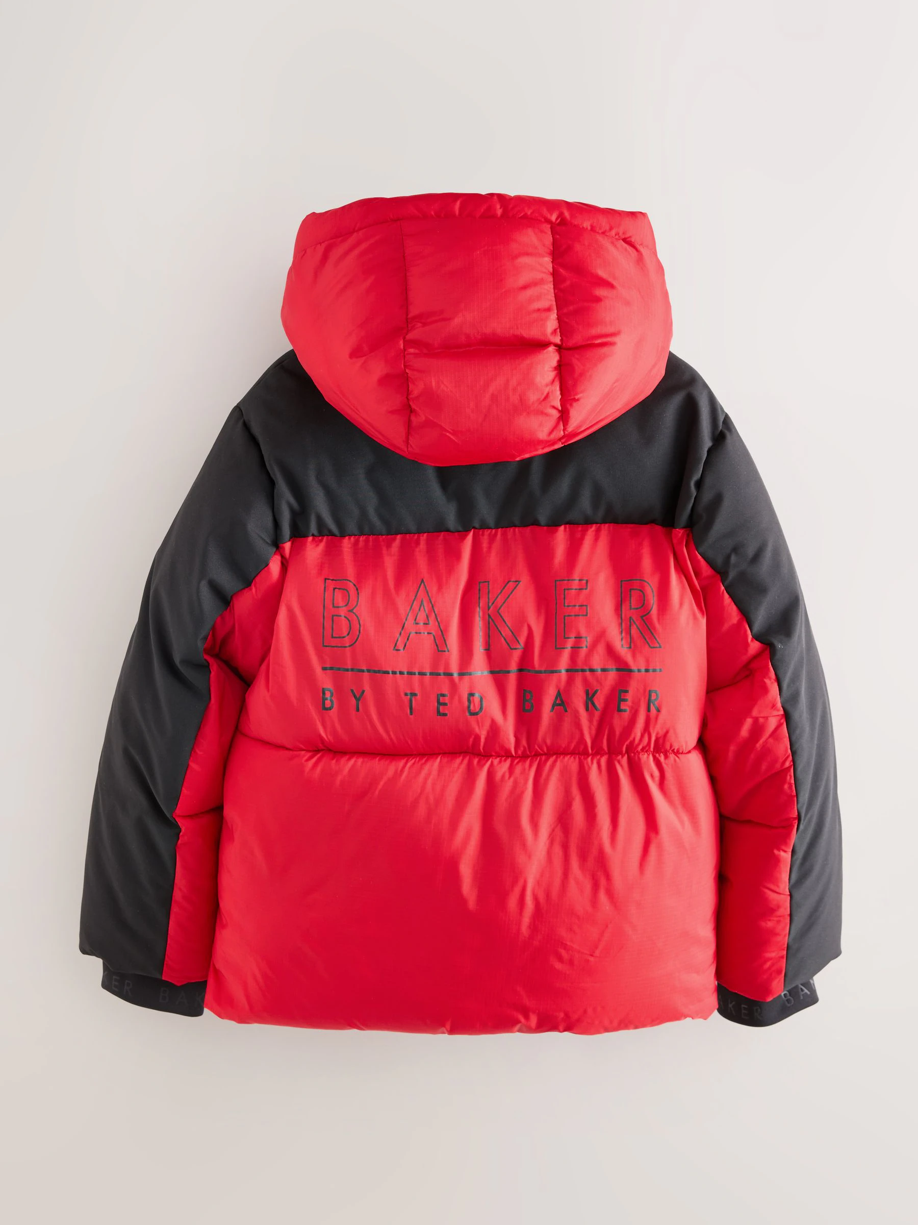 Rood/zwart - Baker By Ted Baker Shower Resistant Colourblock Padded Jackets