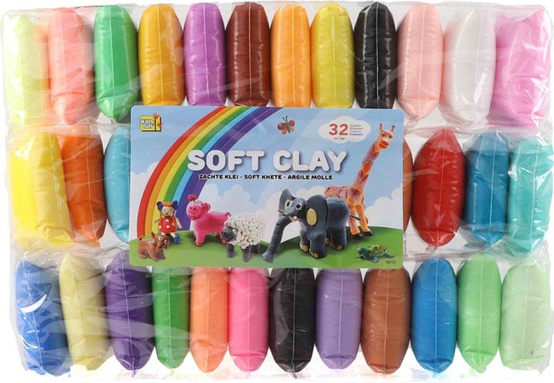 Cadeau Set - Klei Soft Clay - 12 Gram - 36 Kleuren