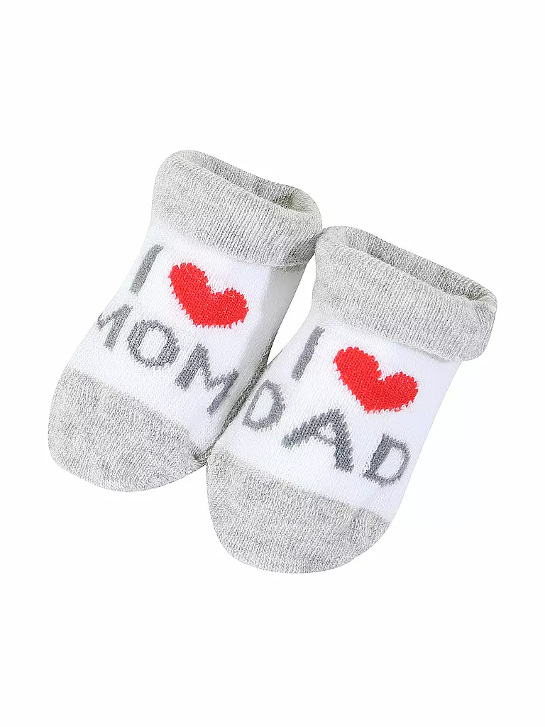 CAMANO Baby Söckchen mum & dad  grau