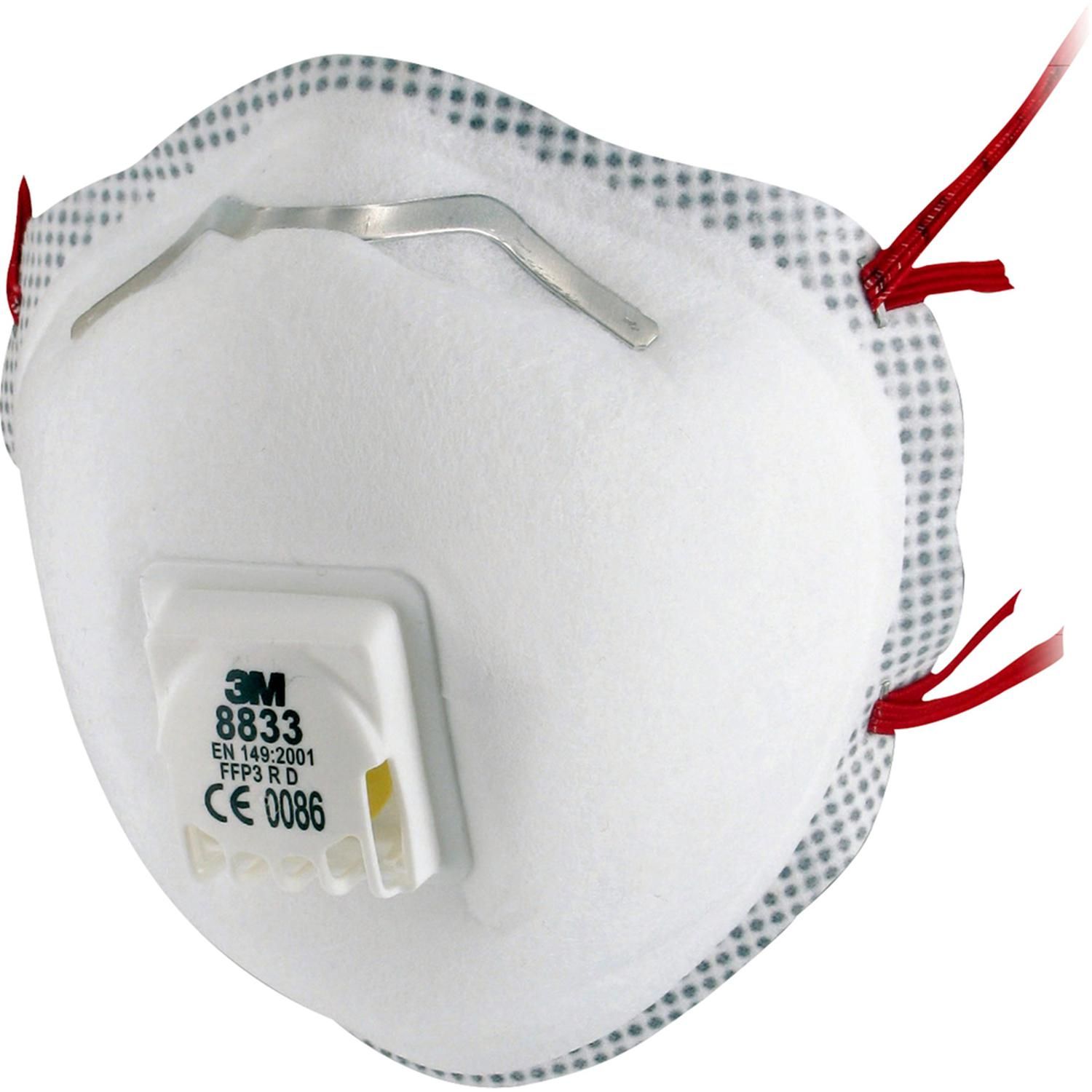 3M Stofmasker FFP3 8833 Wegwerp VE=10 - 8833