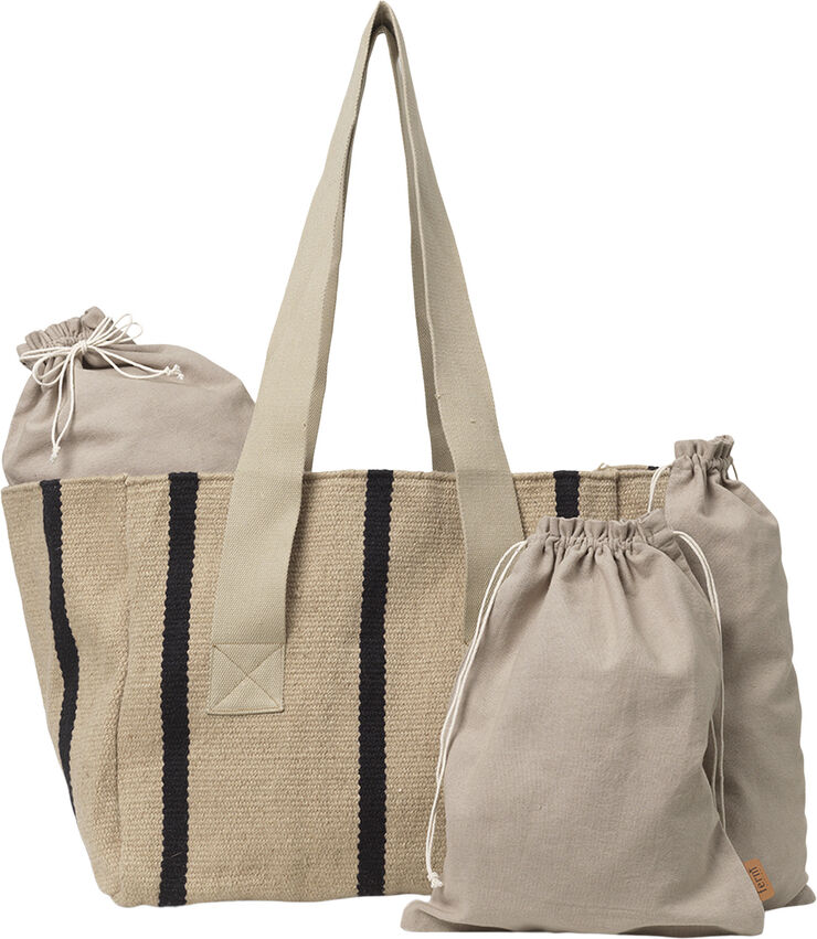 ferm LIVING Yard Picnic Bag - Sand/Black Sand/black