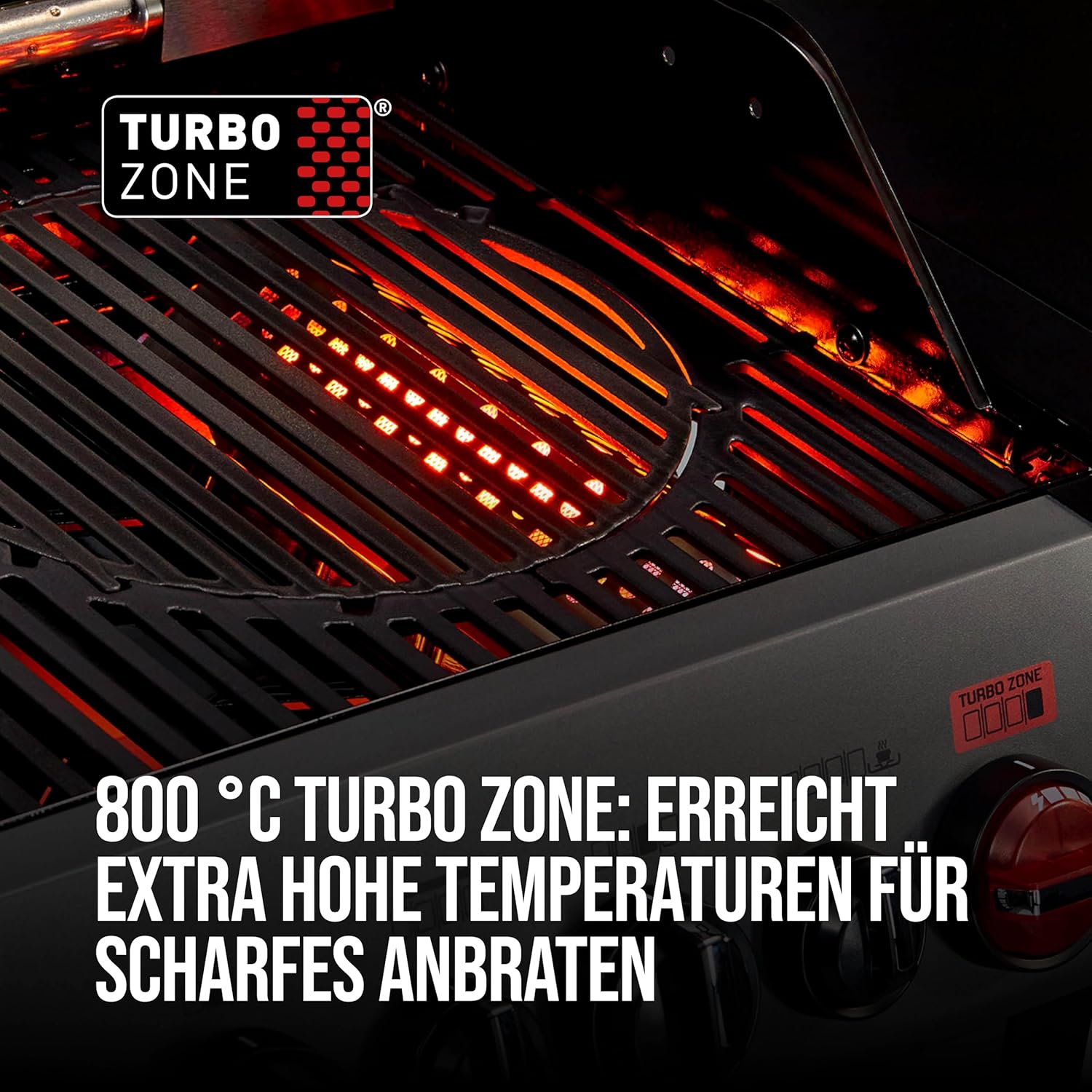 Enders Gasgrill Hyde 4 SIKR Turbo, 4-Brenner aus Edelstahl für kraftvolles direktes und indirektes Grillen, 800 °C TURBO ZONE, SWITCH GRID, Infarot-Backburner und Seitenkocher #8041