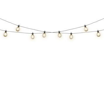 Feestverlichting met 10 led lampen 4,5 meter