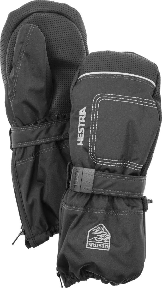 Hestra Baby Zip Long Mitt Black/Black