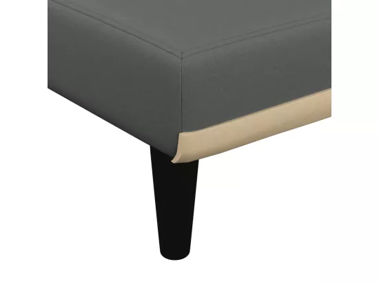 Chaise longue gris foncé tissu