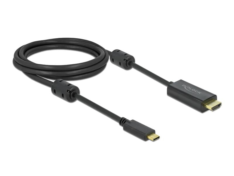 Delock Kabel USB-C  - HDMI , 4K/60Hz, aktiv, 2 m Delock Aktives USB Type-C zu HDMI Kabel (DP Alt Mode) 4K 60 Hz 2 m