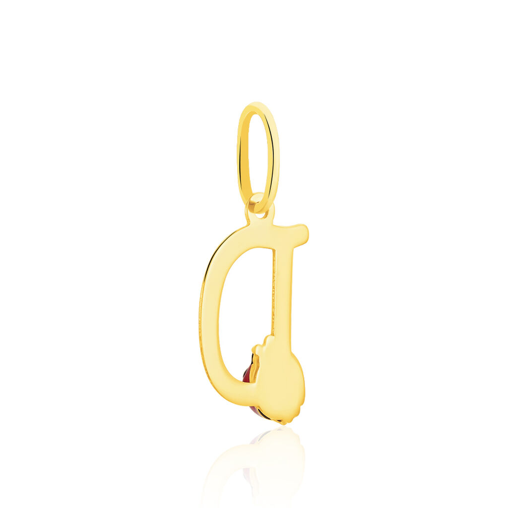 Pendentif Helidie Coccinelle Lettre Or Jaune