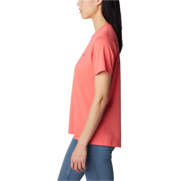T-shirt randonnée COLUMBIA W SUN TREK SHORT SLEEVE JUICY/NATURALLY BOUNDLESS