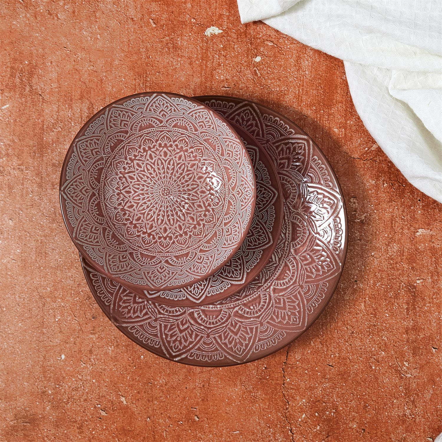 ASSIETTE SAHARA TERRACOTTA D.27CM