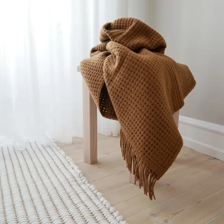 Elvang - Basket Decke, 130 x 200 cm, camel