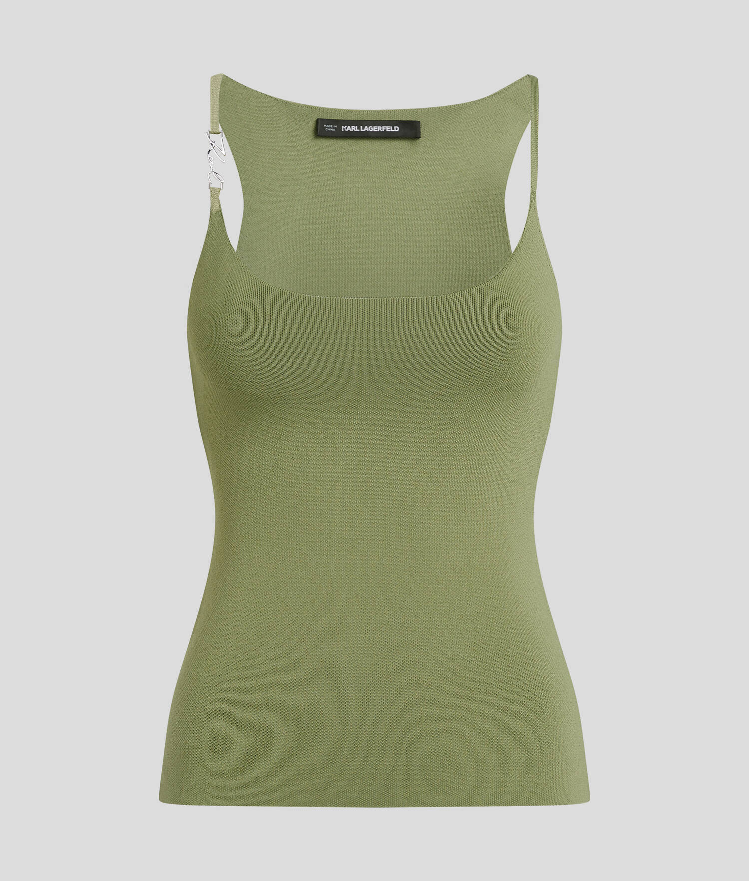 DÉBARDEUR EN TRICOT - Vert d'huile