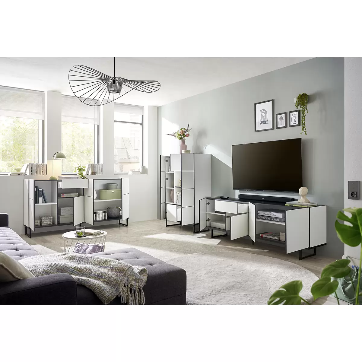 Sideboard Vega schwarz,weiss