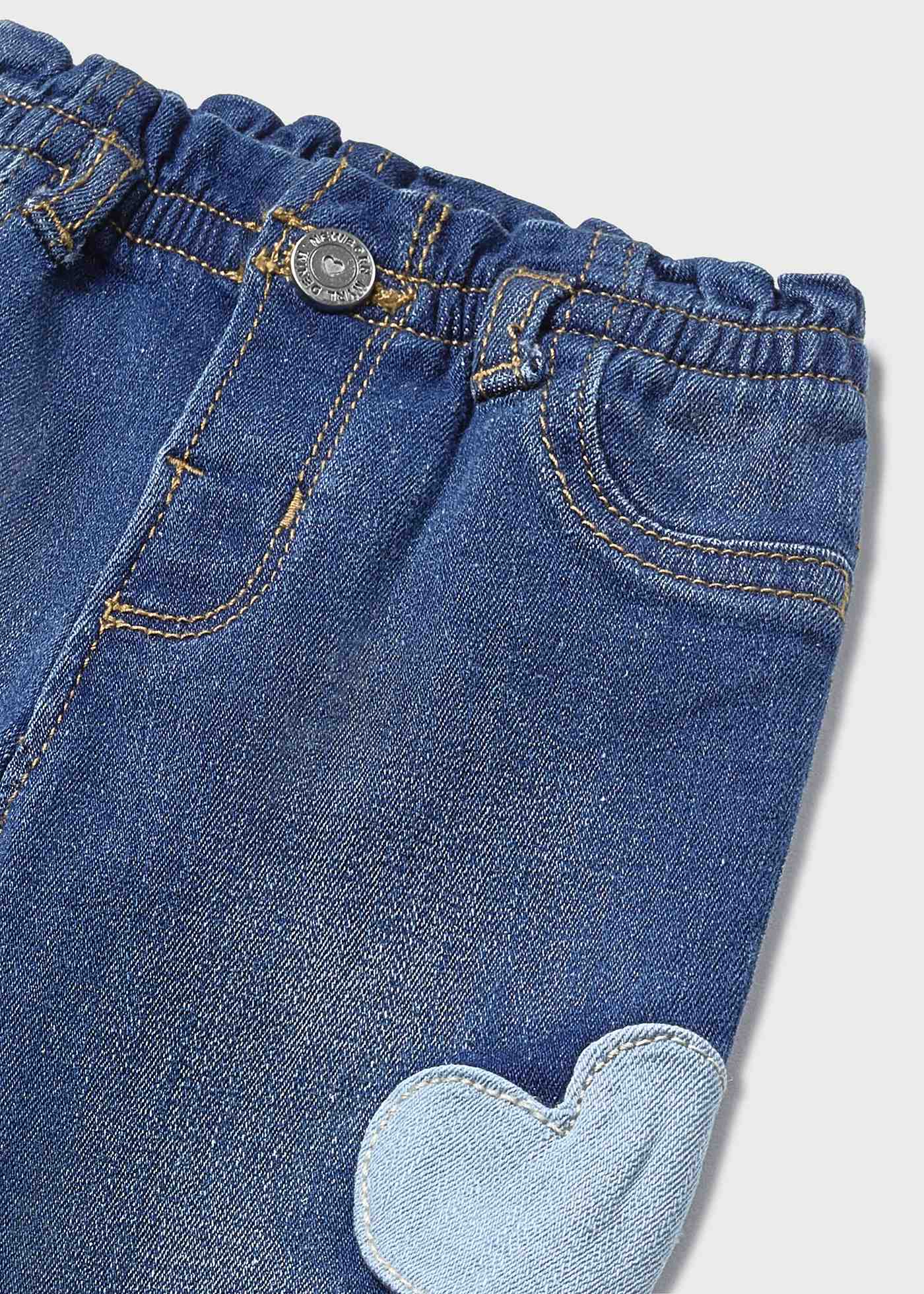Calças jeggings ajustáveis de algodão sustentável para recém-nascidos