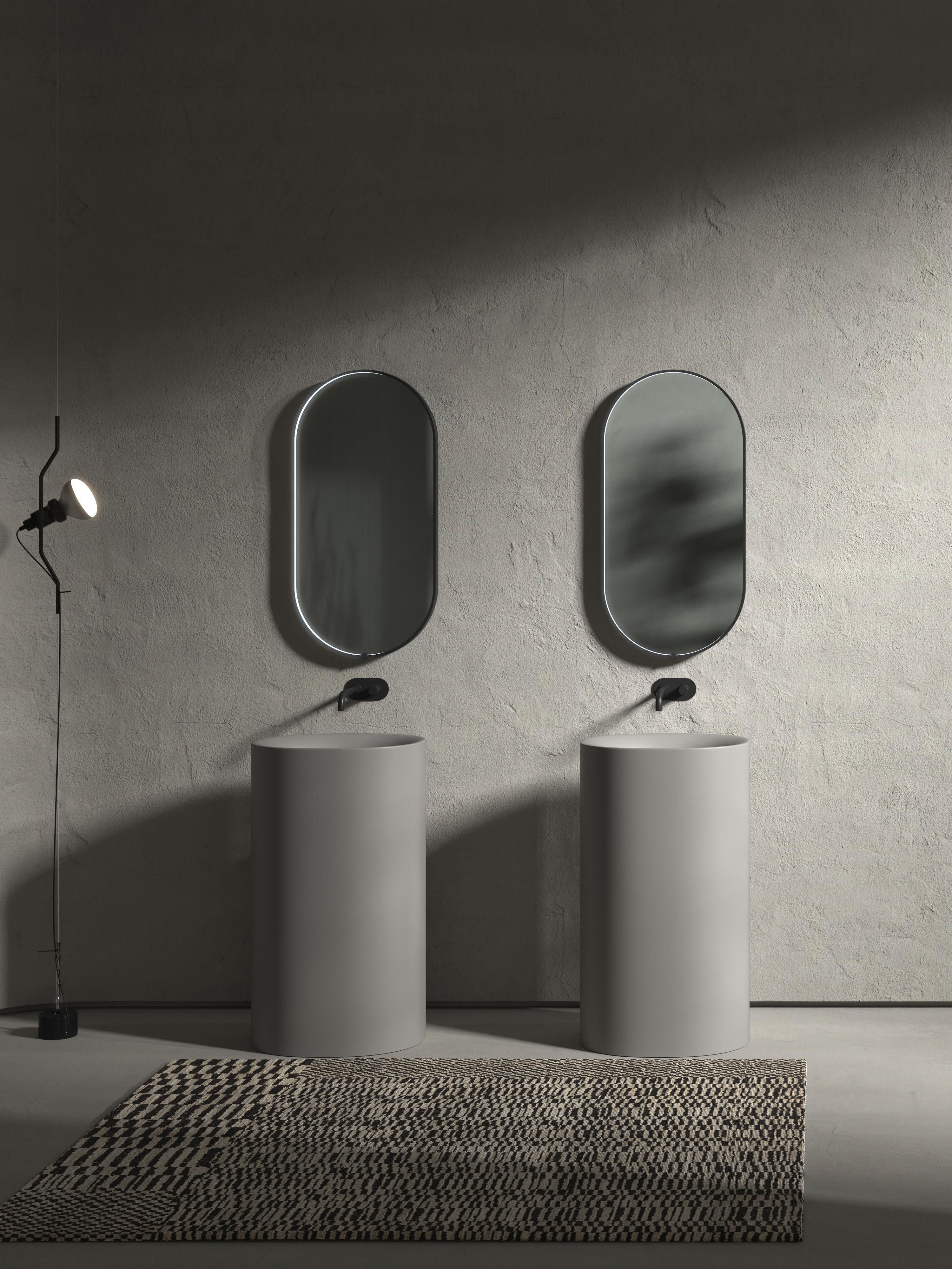 Ovale wandspiegel Avior met LED-verlichting