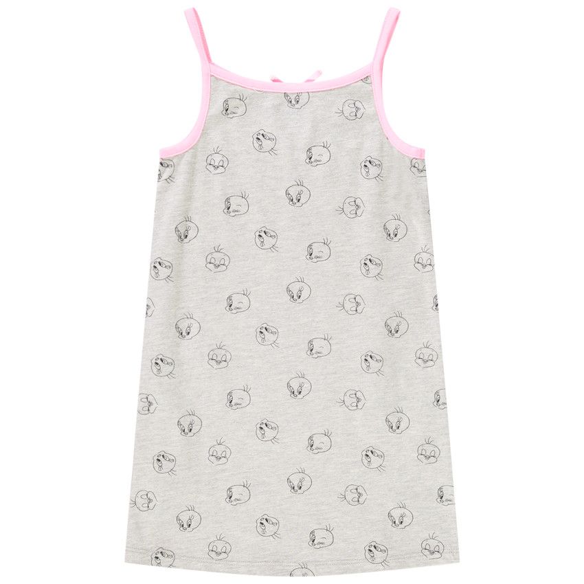 Nuisette en maille imprimé Titi pour fille - Gris chiné