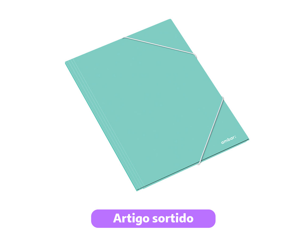CAPA COM ELÁSTICO AMBAR ALMAÇO CARTOLINA CORES SORTIDAS