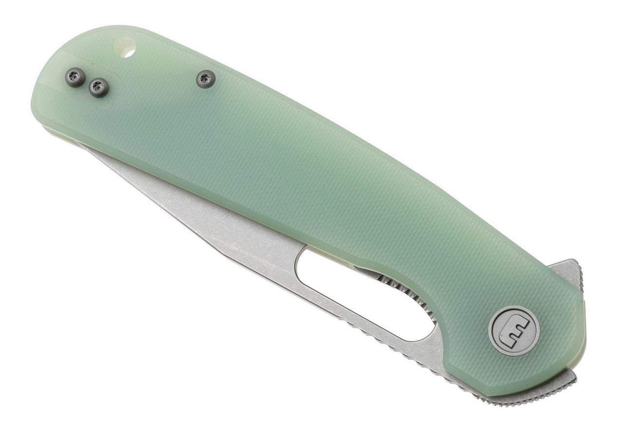 Eutektik Trinity TRI-JSW-L Stonewashed 14C28N, Jade G10, linkshandig zakmes